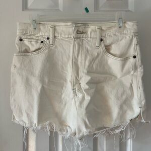 Abercrombie White Jean Shorts